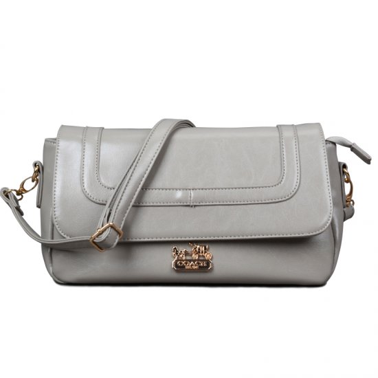 Coach Madison In Saffiano Medium Grey Crossbody Bags EKZ | Women